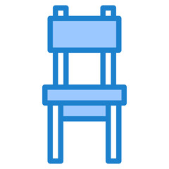 Chair blue style icon