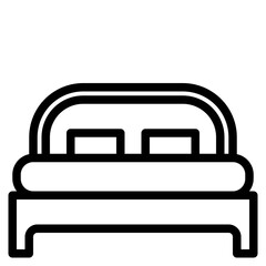 Bed outline style icon