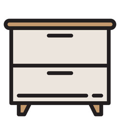 Bureau color line style icon