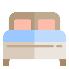 Bed flat style icon