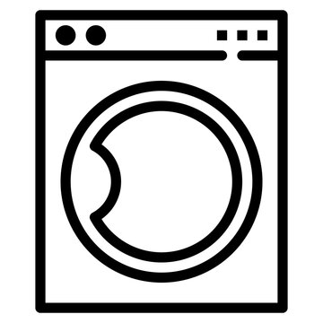 recommend clip art: Washing Machine outline style icon