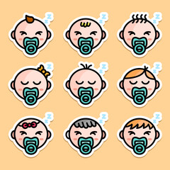 Baby sleep pacifier child boy kid infant family birth girl newborn childhood toddler