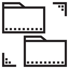 File managment outline style icon