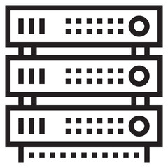 Server outline style icon