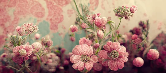Fototapeten pink flower background as wallpaper © Gbor
