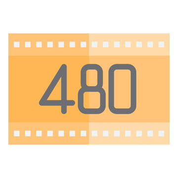 480p flat style icon
