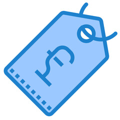 Price tag pound blue style icon