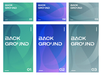 Gradient abstract background, several choices of trendy gradient backgrounds