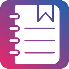 Fototapeta premium Notepad Icon Style