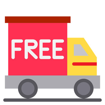 Free shipping flat style icon