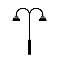 Lamppost icon, logo isolated on white background