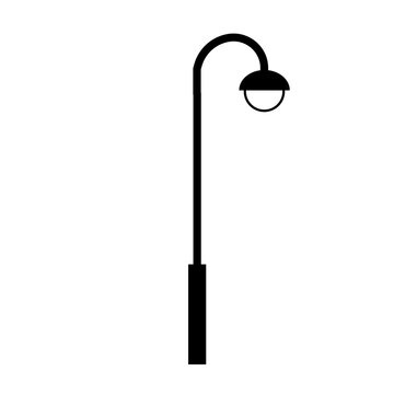 Lamppost icon, logo isolated on white background