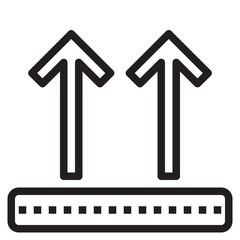 This way up outline style icon