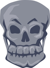 Spooky human skull for Halloween holiday.