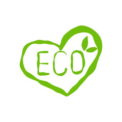 Eco organic labels. Bio ecology vegan badges hand drawn set. Vector healthy food icons set