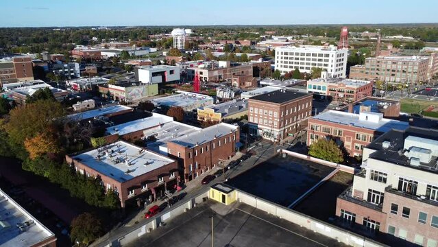 Winston-Salem NC Downtown Art District Aerial
