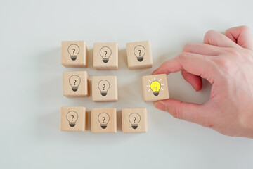 Idea and creativity concept. Individuality, unique, stand out, Creative process and problem...
