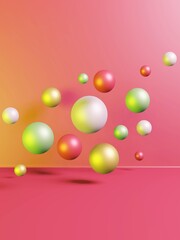 球　カラフル　3D　クリスマス