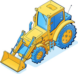 Yellow excavator
