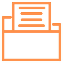 archive document copywriting folder line icon