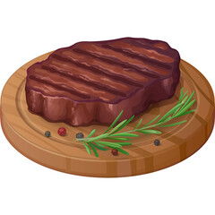 Meat rosemary steak