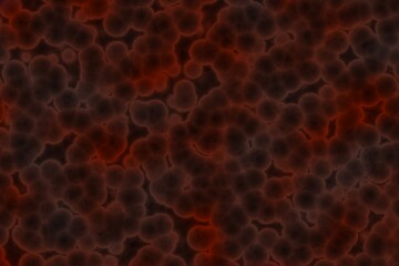 creative cute red huge amount of organic living cells digital drawn texture or background illustration