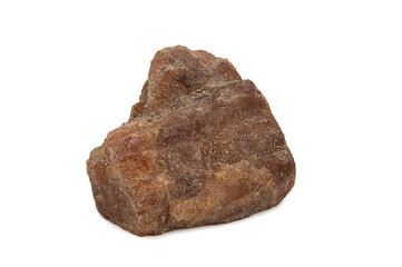 The mineral hessonite is reddish in color with a crystalline structure