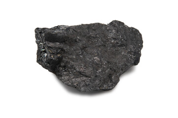 The mineral ilmenite is black in color with a metallic tint and with an uneven surface