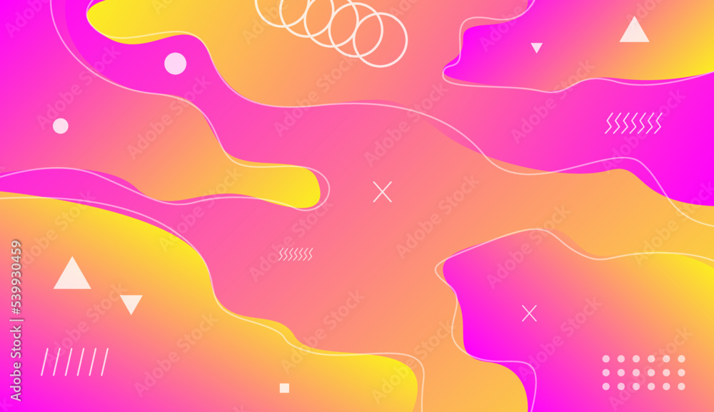 Aufkleber abstract fluid background with dynamic color suitable for cheerful template. creative illustration f