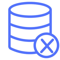 database error remove database line icon