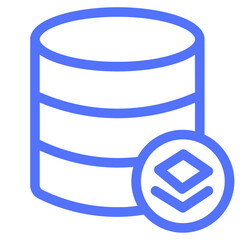 database layer layers stack line icon