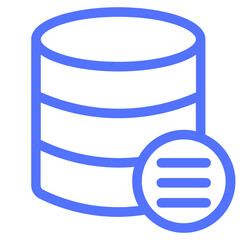 database list database settings list menu line icon