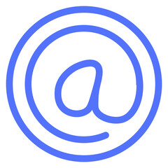 Obraz premium arobase email letter message send line icon