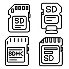 Fototapeta premium SDHC 3D Illustration Icon
