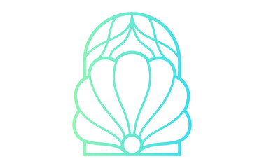 Seashell Pearl Logo Design Template