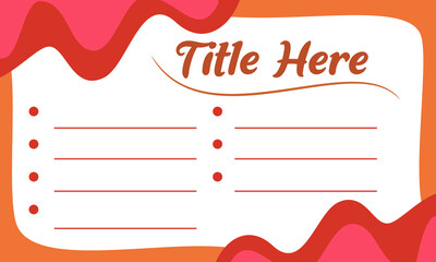 Cute cream cake writing template. 