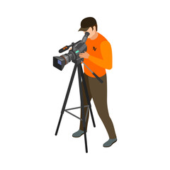 Cameraman Isometric Illustration