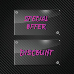 Special offer and Discount sale banner in modern style.