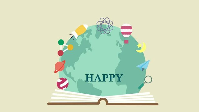 Happy world book day, things inside a book