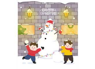 Christmas at the end of the year 
