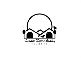 Fototapeta na wymiar bird house logo