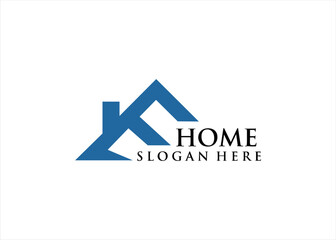 letter e home logo design