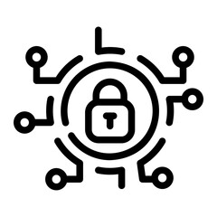 cyber security line icon