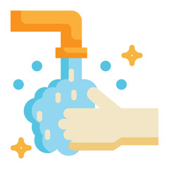 soan hand wash clean flat icon