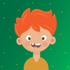 child with a red hair