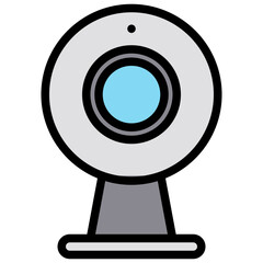 Webcam filled outline icon