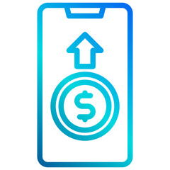 Online banking outline icon