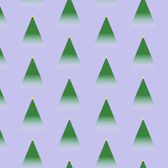 Vector christmas tree pattern witch purple background