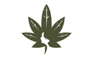 Lady Cannabis Skin Care Logo Design