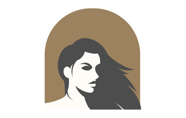 Aesthetic Beauty Woman Logo Design Template